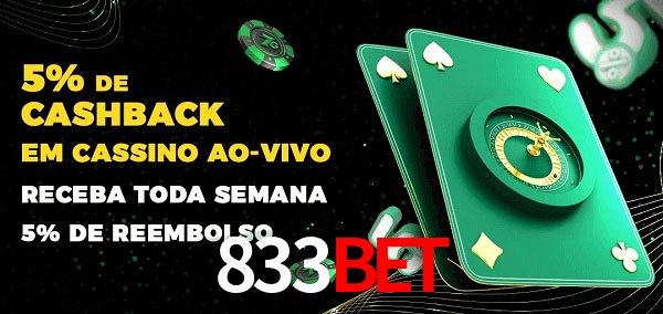 Promoções do cassino ao Vivo 833bet